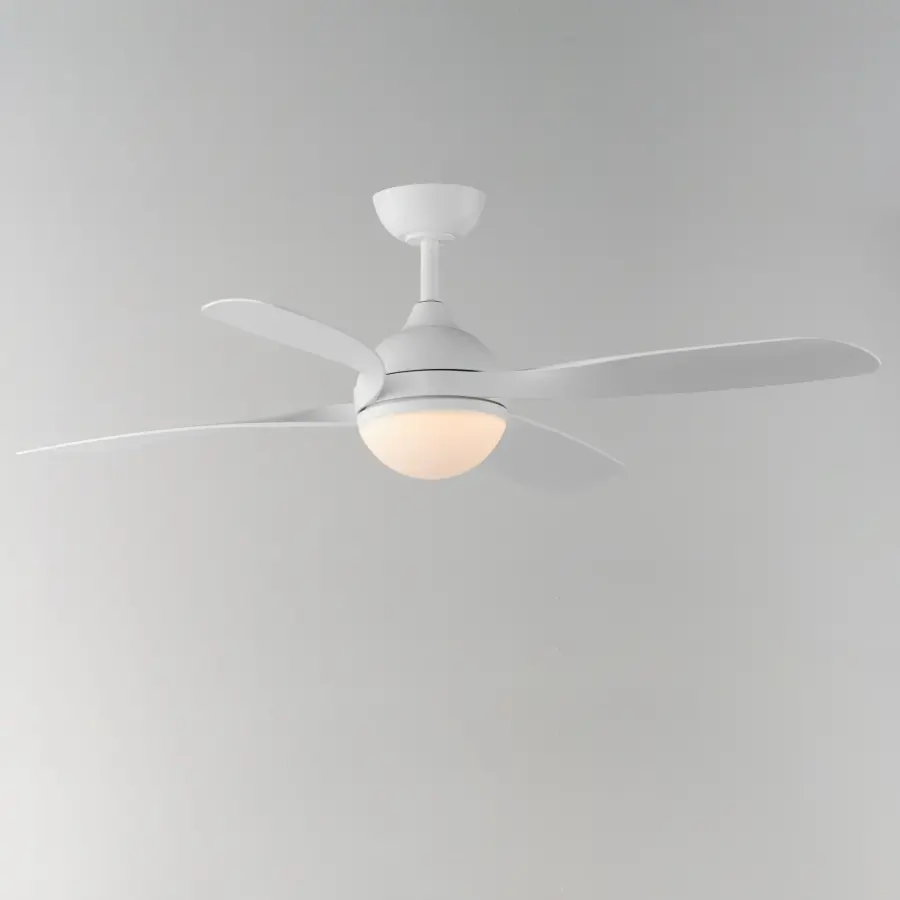 Bola 52" Ceiling Fan with LED Light in Matte White - Image 3