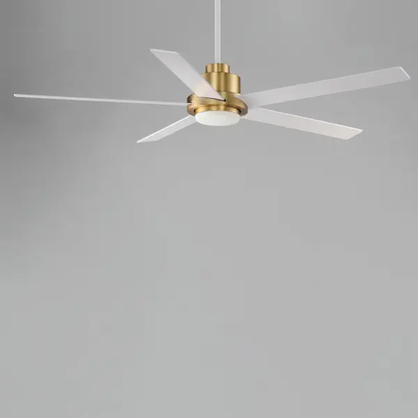 Daisy 60" Ceiling Fan in Natural Aged Brass - Image 3