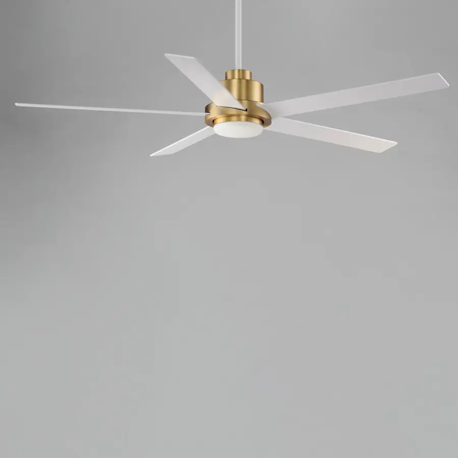 Daisy 60" Ceiling Fan in Natural Aged Brass - Image 3