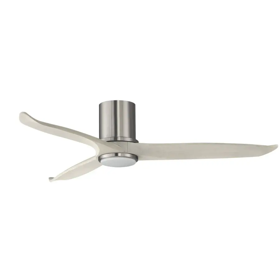 Woodwind 52" Ceiling Fan with LED Light in Satin Nickel