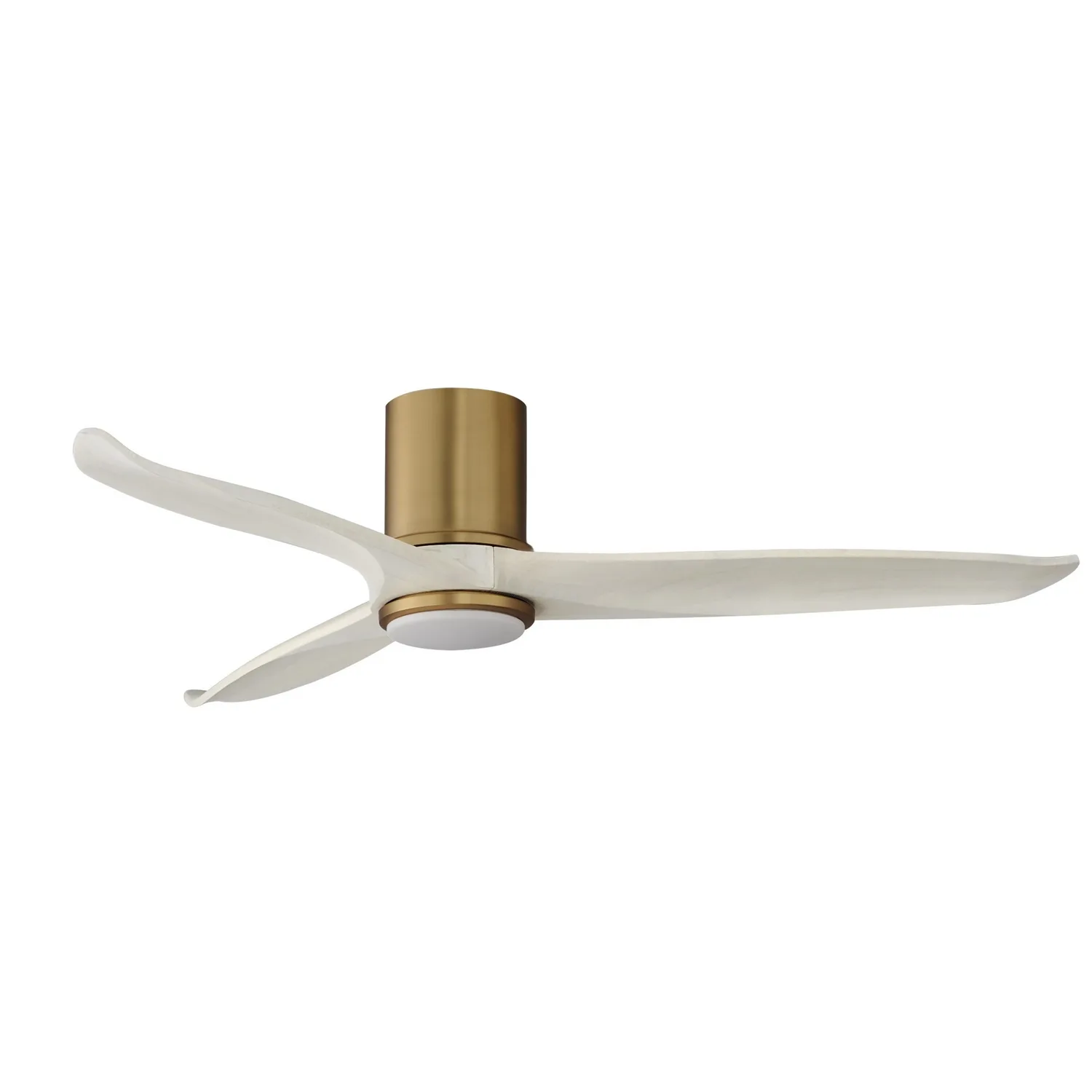 Woodwind 52" Ceiling Fan with LED Light in Natural Aged Brass