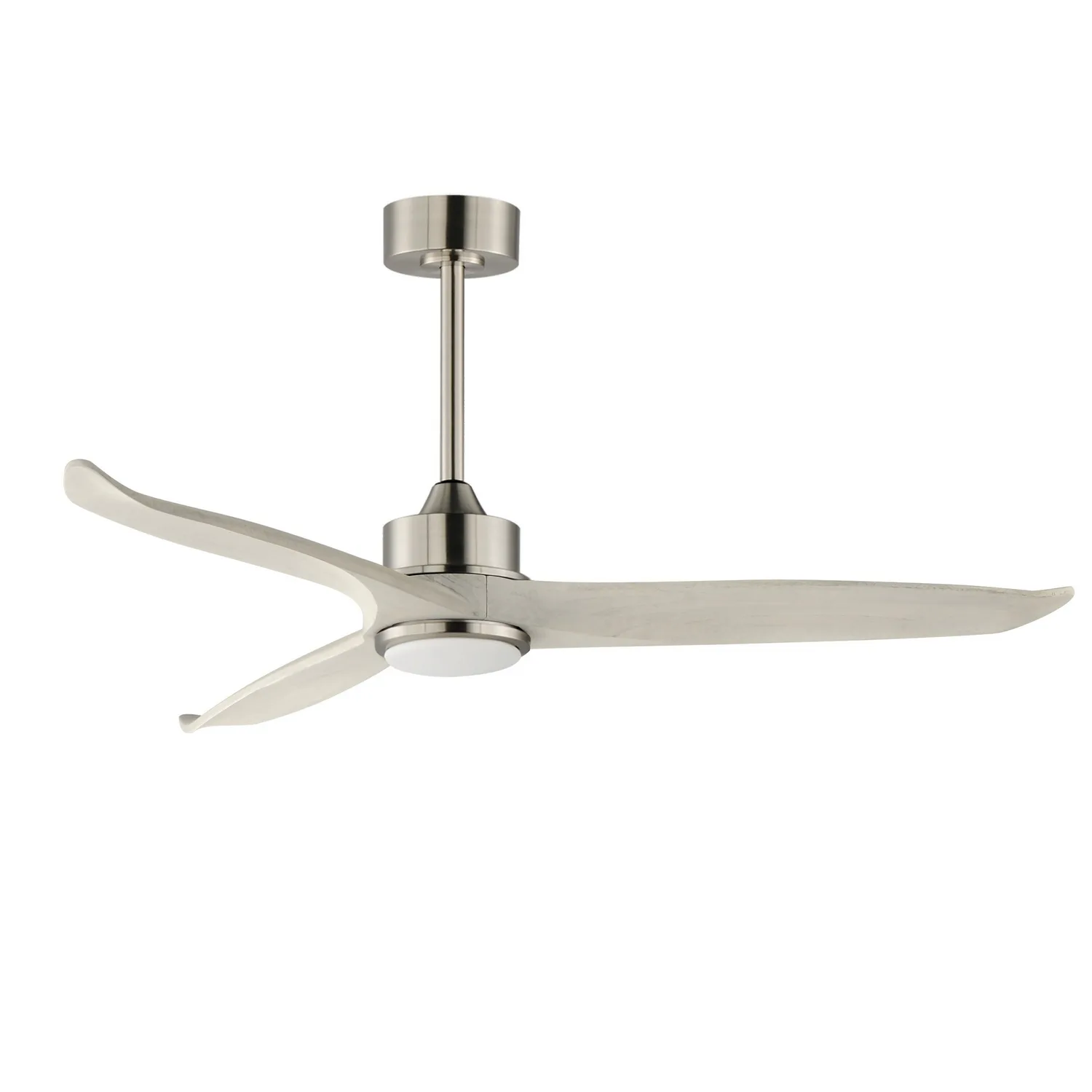Woodwind 52" Ceiling Fan with LED Light in Satin Nickel