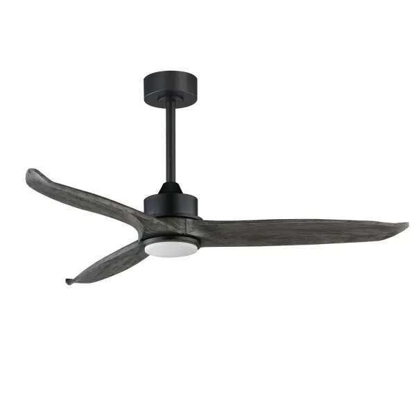 Woodwind 52" Ceiling Fan with LED Light in Black