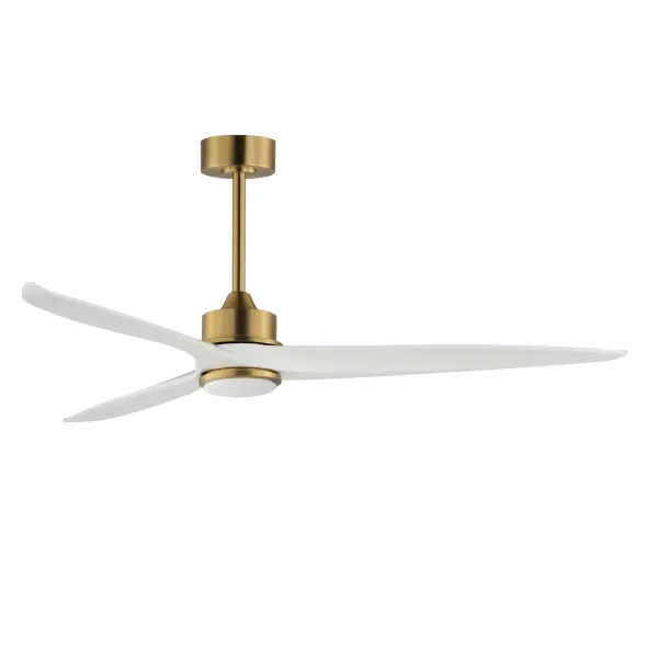 Woodwind 72" Ceiling Fan with LED Light in Natural Aged Brass - Image 1