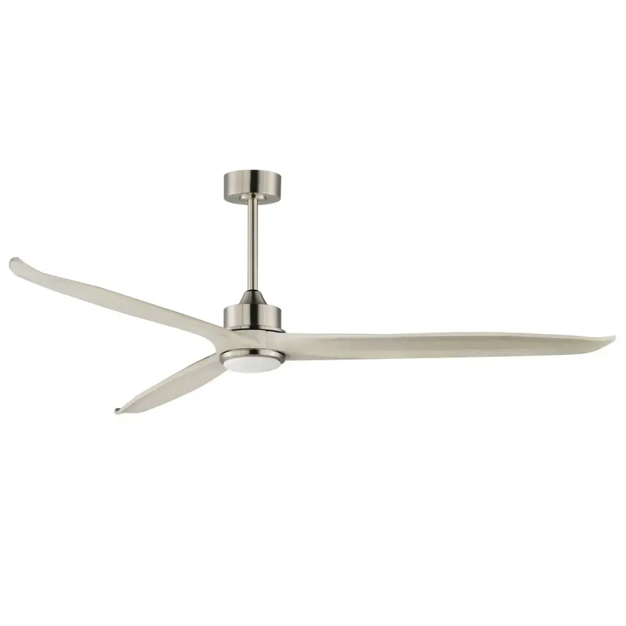 Woodwind 72" Ceiling Fan with LED Light in Satin Nickel