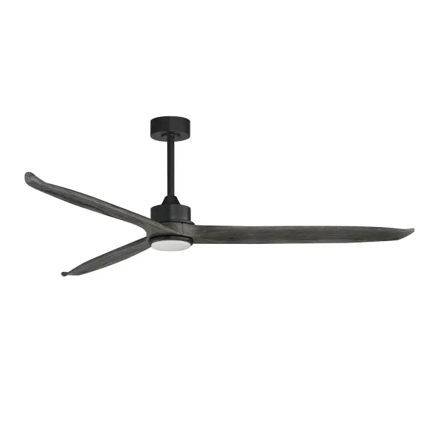 Woodwind 72" Ceiling Fan with LED Light in Black