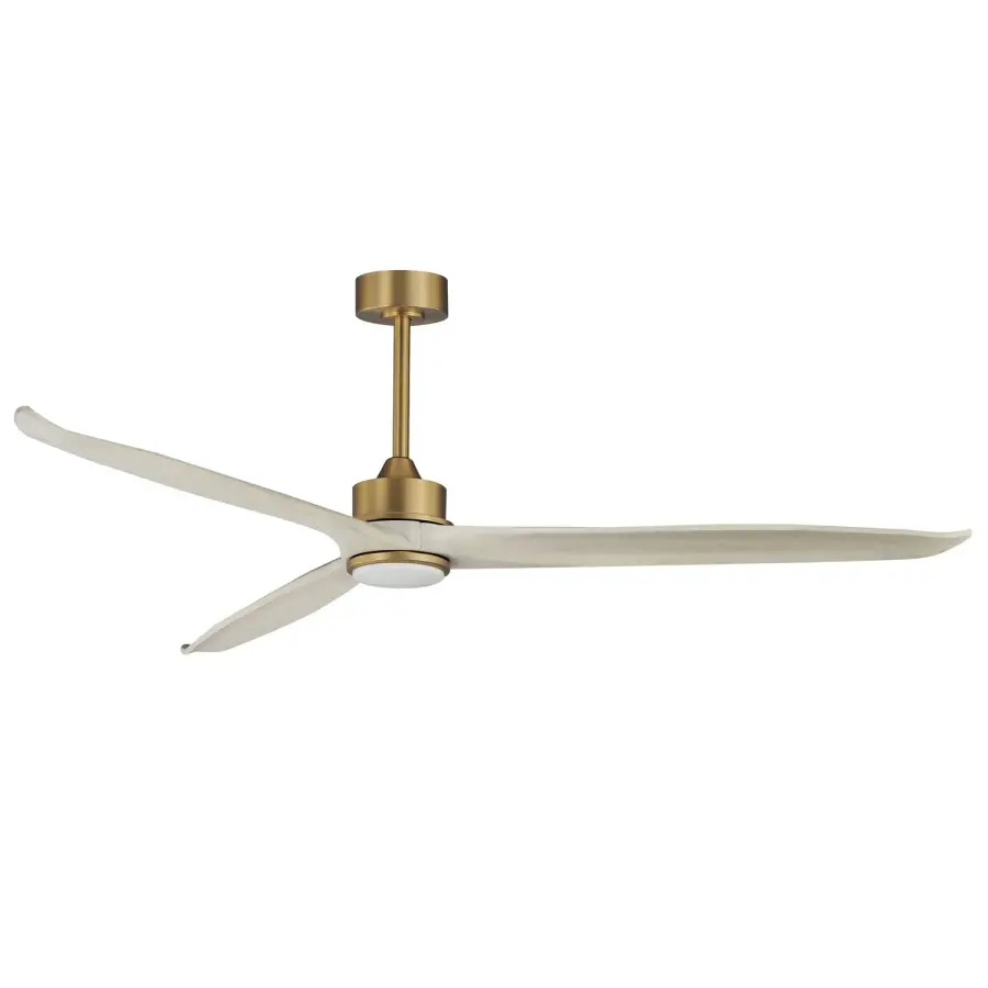 Woodwind 72" Ceiling Fan with LED Light in Natural Aged Brass