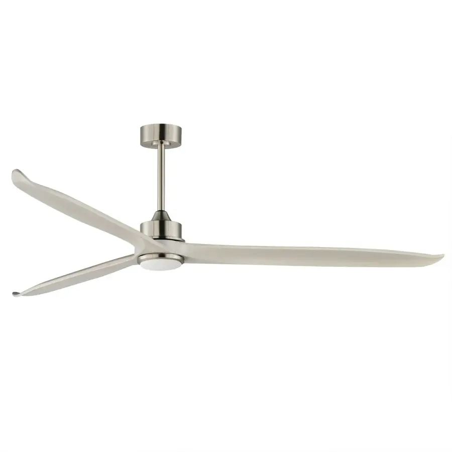 Woodwind 80" Ceiling Fan with LED Light in Satin Nickel