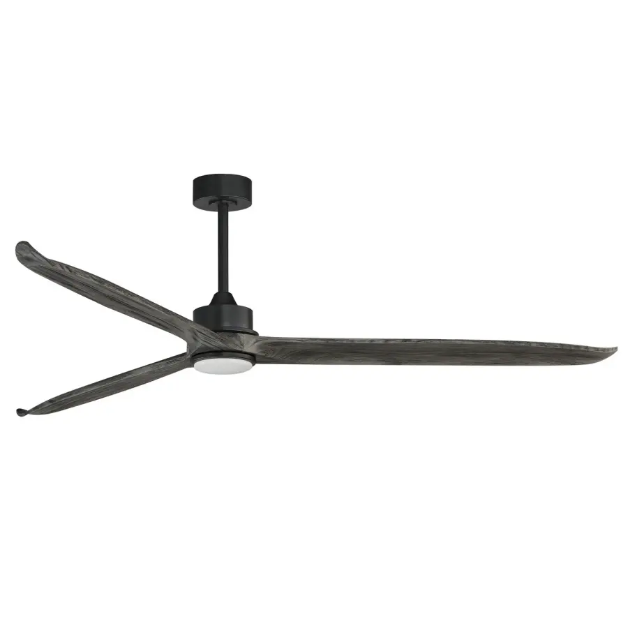 Woodwind 80" Ceiling Fan with LED Light in Black