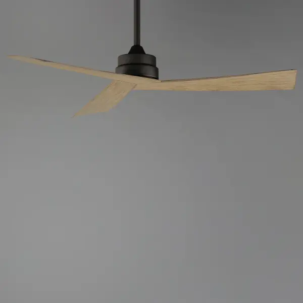 Sharp angular blades come together at the center housing of this fan for a modern, yet transitional look. Available in finishes that match most interior spaces, select from Matte Black, Satin Nickel with Greywood, Natural Aged Brass with White Blades and Charcoal with Driftwood Blades. With a DC motor and magnetic wall mounted remote that is included, this fan is sure to be a stylish addition to your space. Collection: Vortex Finish: Charcoal Bronze Width: 52.00" Height: 12.25" Length: 52.00" Weight: 9.90 lb Wire: 92" Canopy: 6"x6"x2.5" Voltage: 120.00 V RPM: 173 Airflow: 4541 CFM Electricity Use: 15 W Airflow Efficiency: 219 CFM/W Blade Span: 52" Blade Quantity: 3 Speeds: 6 Control: Wall Control Included Material: Steel Safety Listing: cETLus Safety Rating: Wet Energy Star Manufacturer Warranty: 2 Spec Sheet Instructions - alternate view