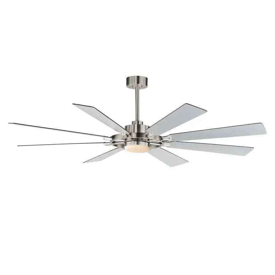 Helm 72" Ceiling Fan in Satin Nickel - Image 1