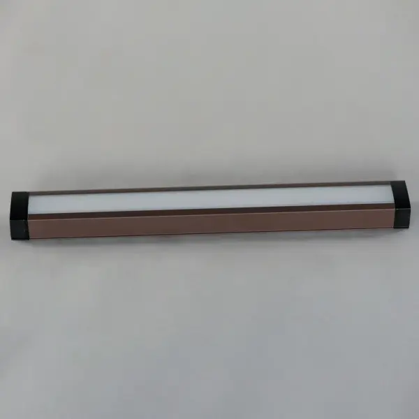 An innovative, slim channel LED light bar. The 120V input Slim Stick connects to a slim direct wire installation junction box where brightness and white color tunable LED light can be adjusted with the touch of a button. The control is the first in the industry to provide color temperature control variable between 2700-5000k on a driverless 120V LED strip. Included with the product, mounting clips allow the user install the channels flat or at an angle up to 90 degrees, so the product can be used in more applications such as cove, task, and closet lighting. - alternate view