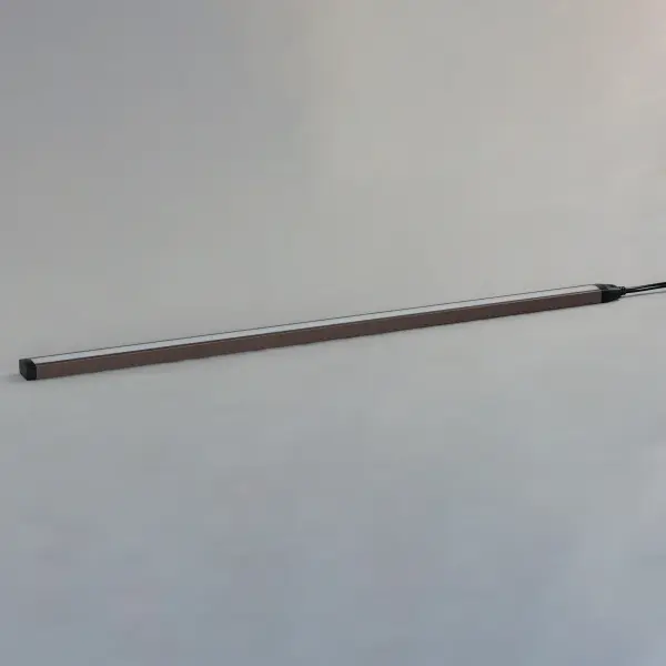 An innovative, slim channel LED light bar. The 120V input Slim Stick connects to a slim direct wire installation junction box where brightness and white color tunable LED light can be adjusted with the touch of a button. The control is the first in the industry to provide color temperature control variable between 2700-5000k on a driverless 120V LED strip. Included with the product, mounting clips allow the user install the channels flat or at an angle up to 90 degrees, so the product can be used in more applications such as cove, task, and closet lighting. - alternate view