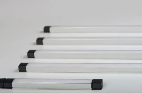 Narrow Aluminum channels of LED are easily concealed in an economical way to tackle your task lighting. Installation is simple with an adjustable bracket that allows you to direct the light to where you need it, and a simple plug-in or hard wire power supply. Available in lenghts from 6" to 48" and varies accessories, Slim Stick is the easy solution for your task lighting installation. - alternate view