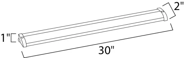 The MX-L120-LO is our economy LED Under counter. It features an extruded aluminum body with anodized finishes and a frosted acrylic lens. Its easy mount end caps makes for easy and quick installation without the use of clips. Can be direct wired with the use of direct wire box or plugged directly into outlet. - alternate view