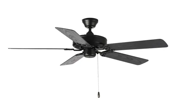 The Basic-Max ceiling fan features the ability to be installed three different ways: close mount, standard stem, and optional stems up to 72" long.