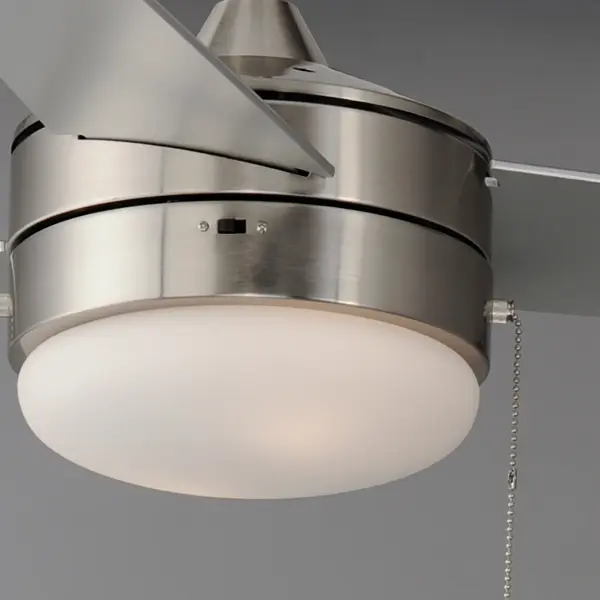 Trio 52" Ceiling Fan in Satin Nickel with Black Blades - Image 3