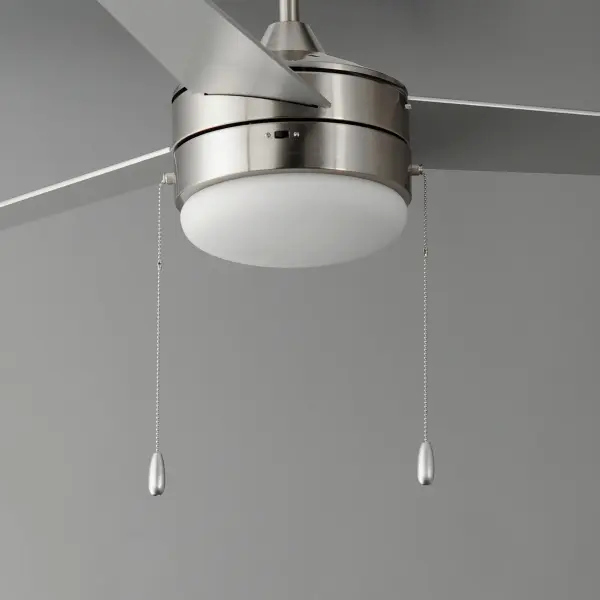 Trio 52" Ceiling Fan in Satin Nickel with Black Blades - Image 4