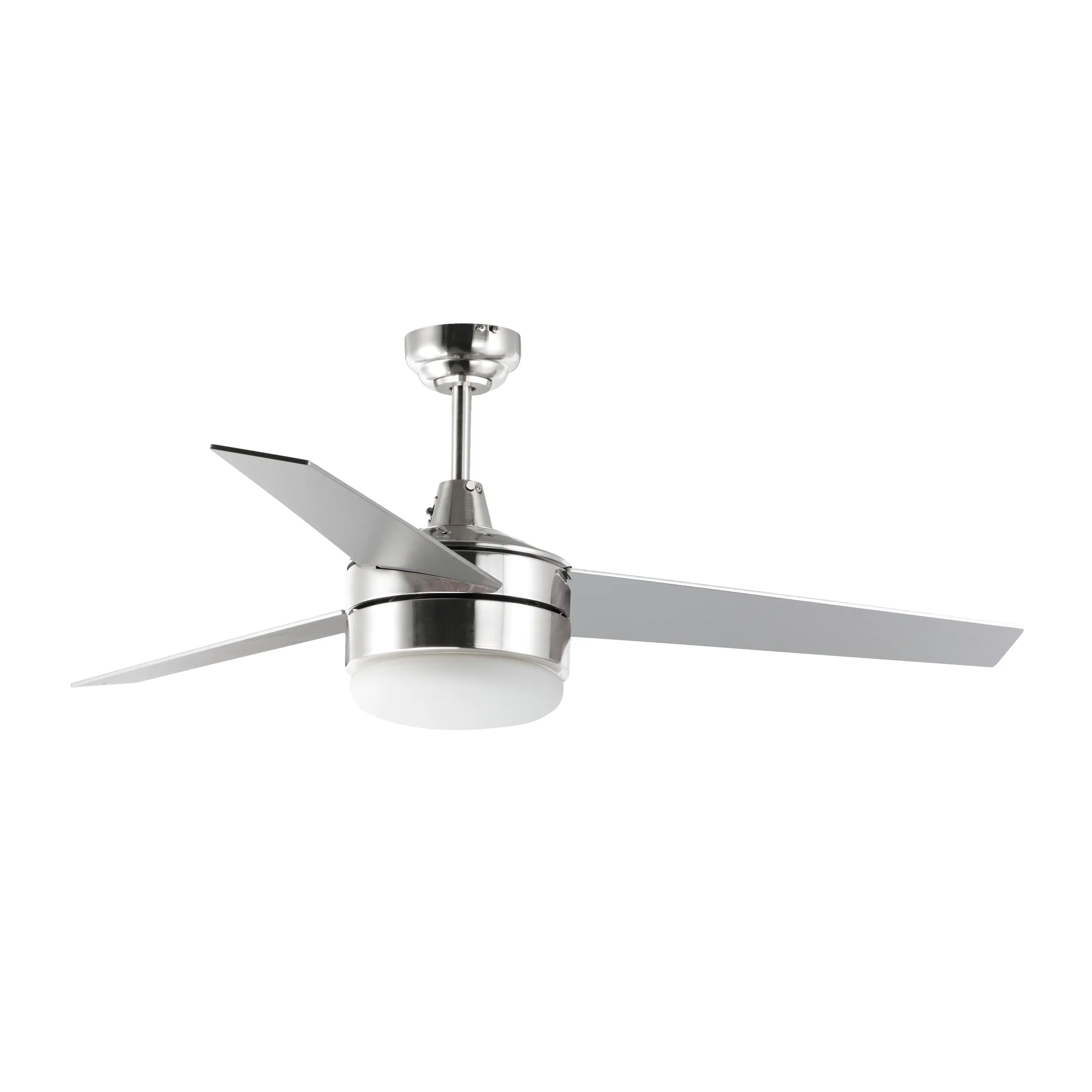 Trio 52" Ceiling Fan in Satin Nickel / Black