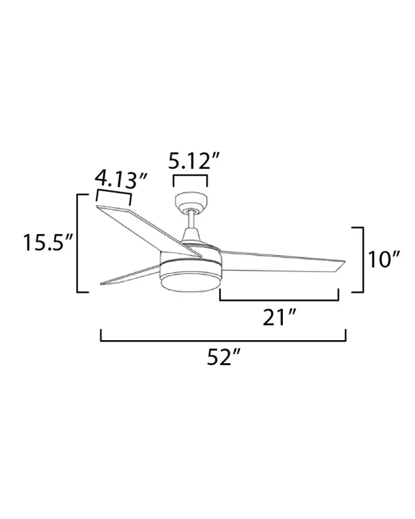 A contemporary, yet transitional look at economical pricing, the Trio fan is finished in Satin Nickel with 3 straight fan blades in Black on one side and silver on the other side. The fan is powered by an included wall control or pull chain as well as LED JA8 compliant bulbs also included. - alternate view