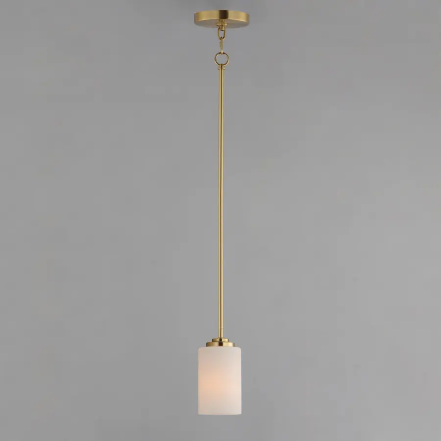 Deven One Light Mini Pendant in Satin Brass - Image 3