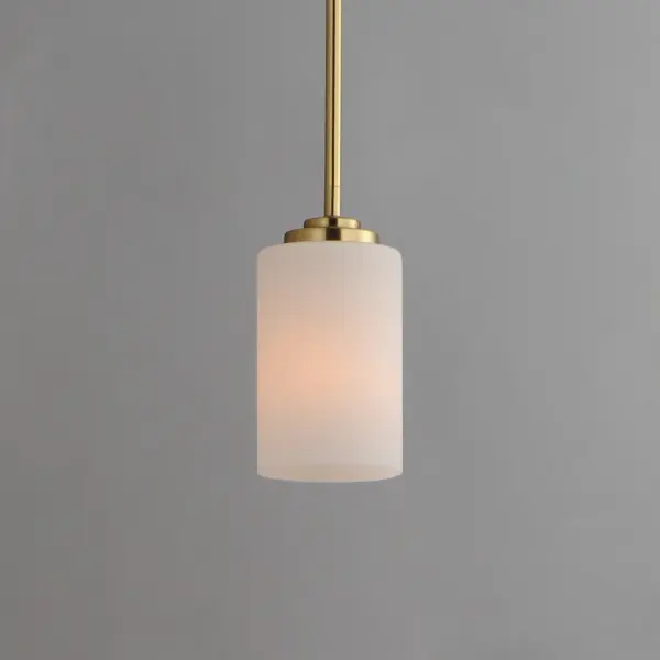 Deven One Light Mini Pendant in Satin Brass - Image 4