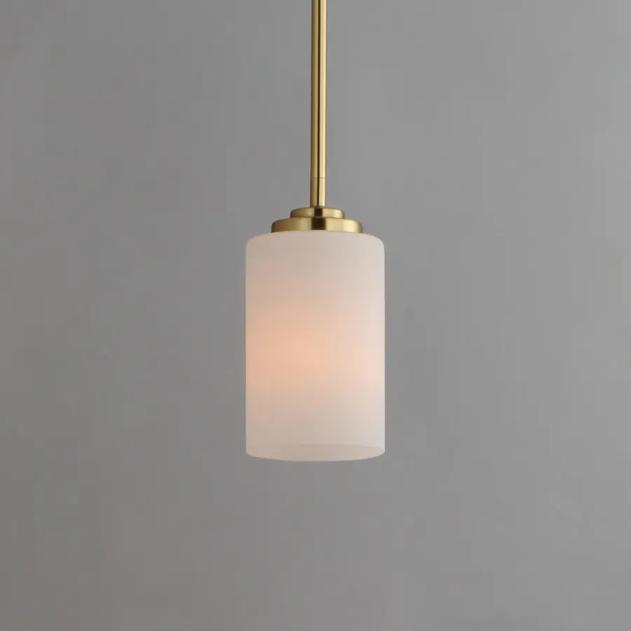 Deven One Light Mini Pendant in Satin Brass - Image 4