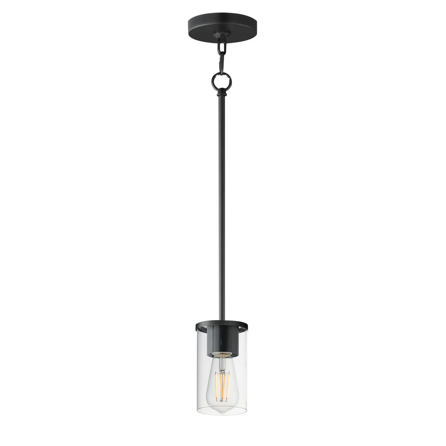 Lateral One Light Pendant in Black