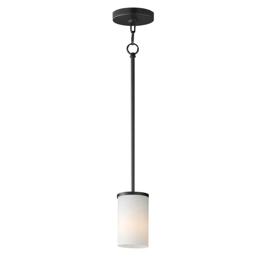 Lateral One Light Mini Pendant in Black