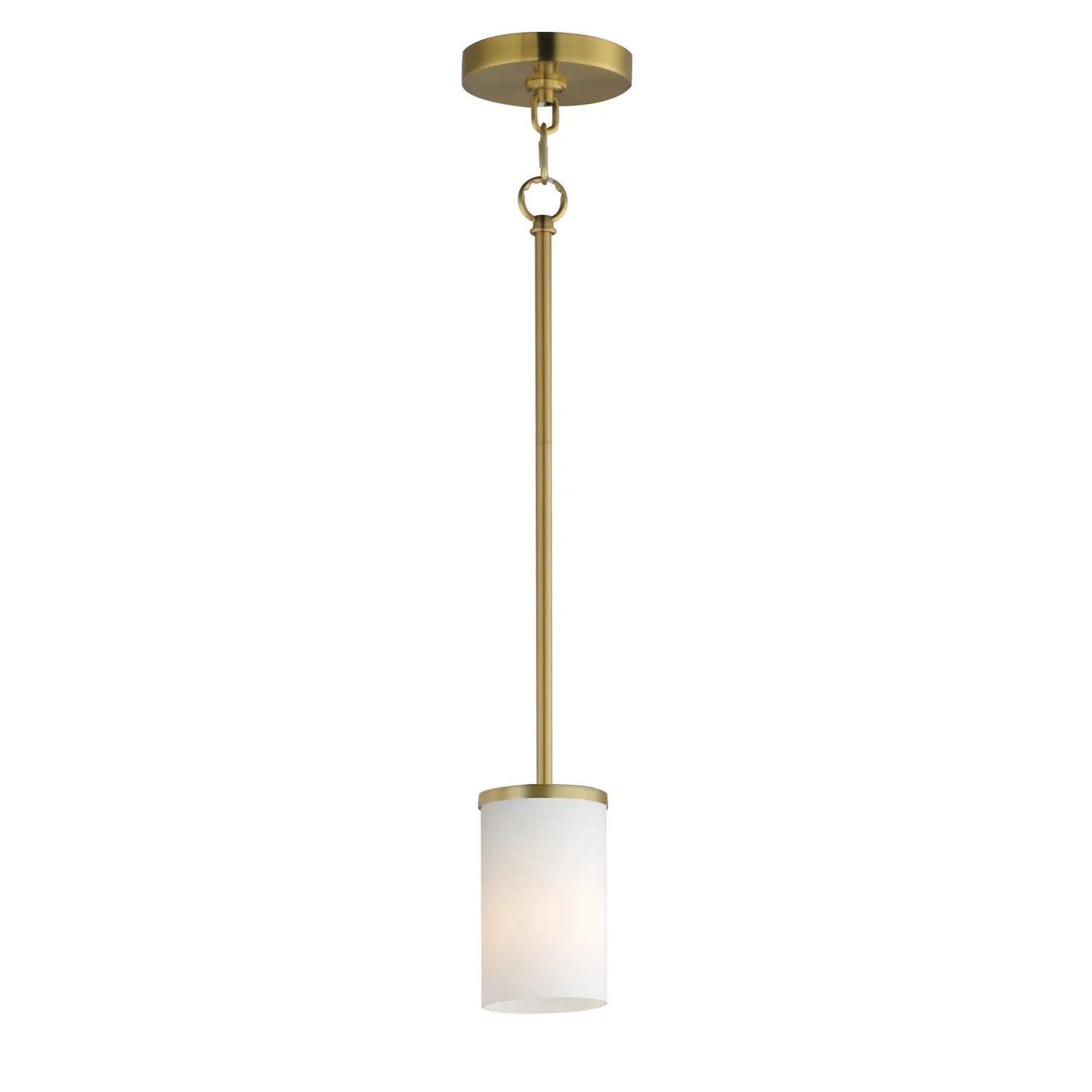 Lateral One Light Pendant in Satin Brass