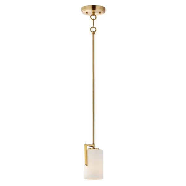 Dart One Light Mini Pendant in Satin Brass - Image 1