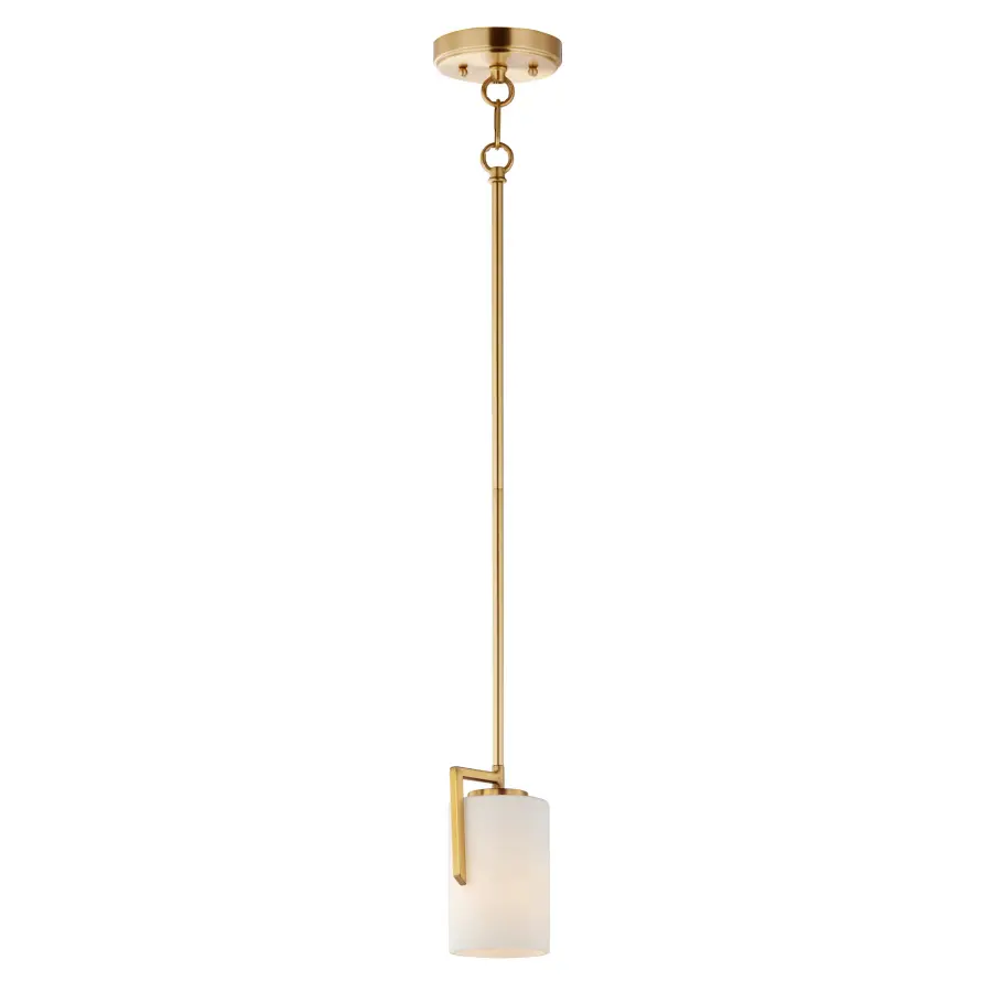 Dart One Light Mini Pendant in Satin Brass - Image 1