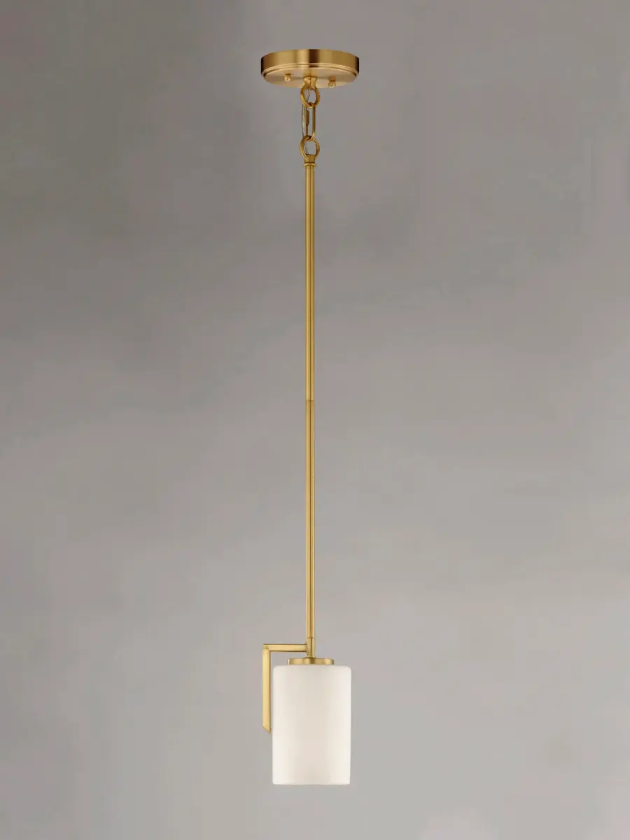 Dart One Light Mini Pendant in Satin Brass - Image 2