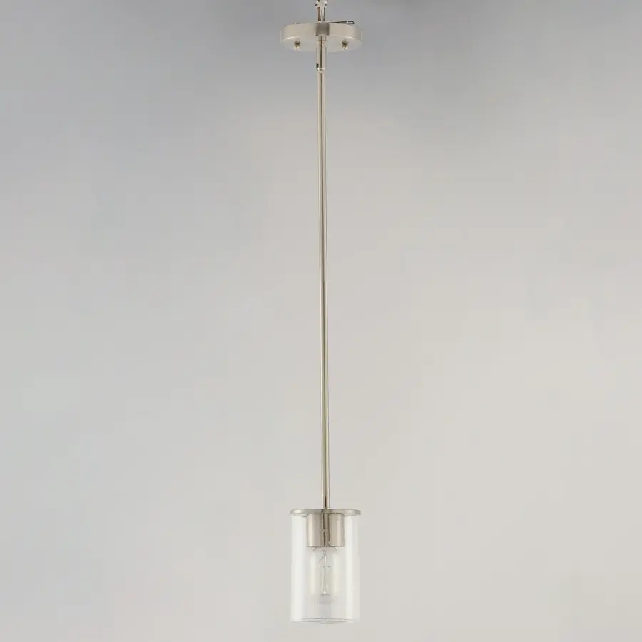 Sleek One Light Mini Pendant in Satin Nickel - Image 2