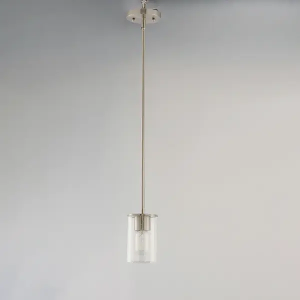 Sleek One Light Mini Pendant in Satin Nickel - Image 3