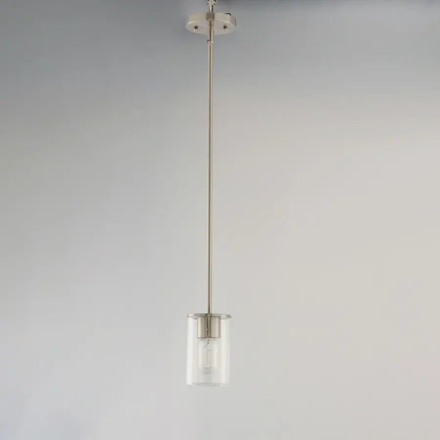 Sleek One Light Mini Pendant in Satin Nickel - Image 3