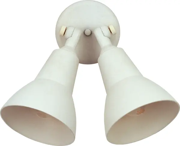 Spots Two Light Outdoor Wall Lantern in White - Image 1