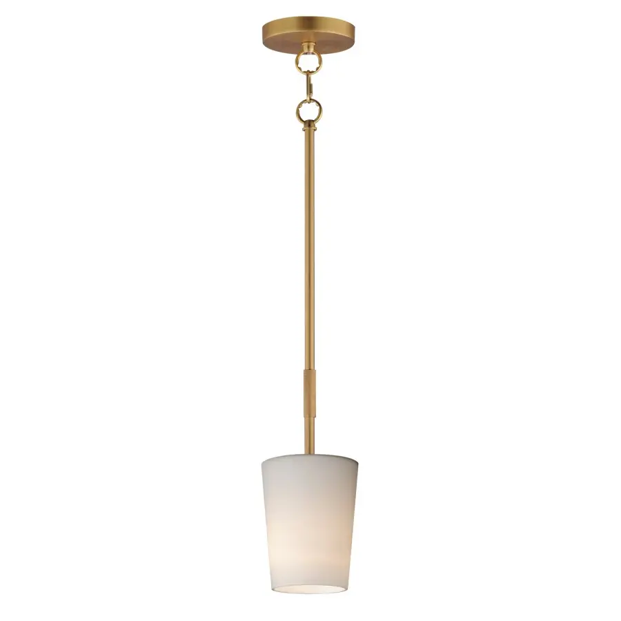 Durham One Light Mini Pendant in Natural Aged Brass