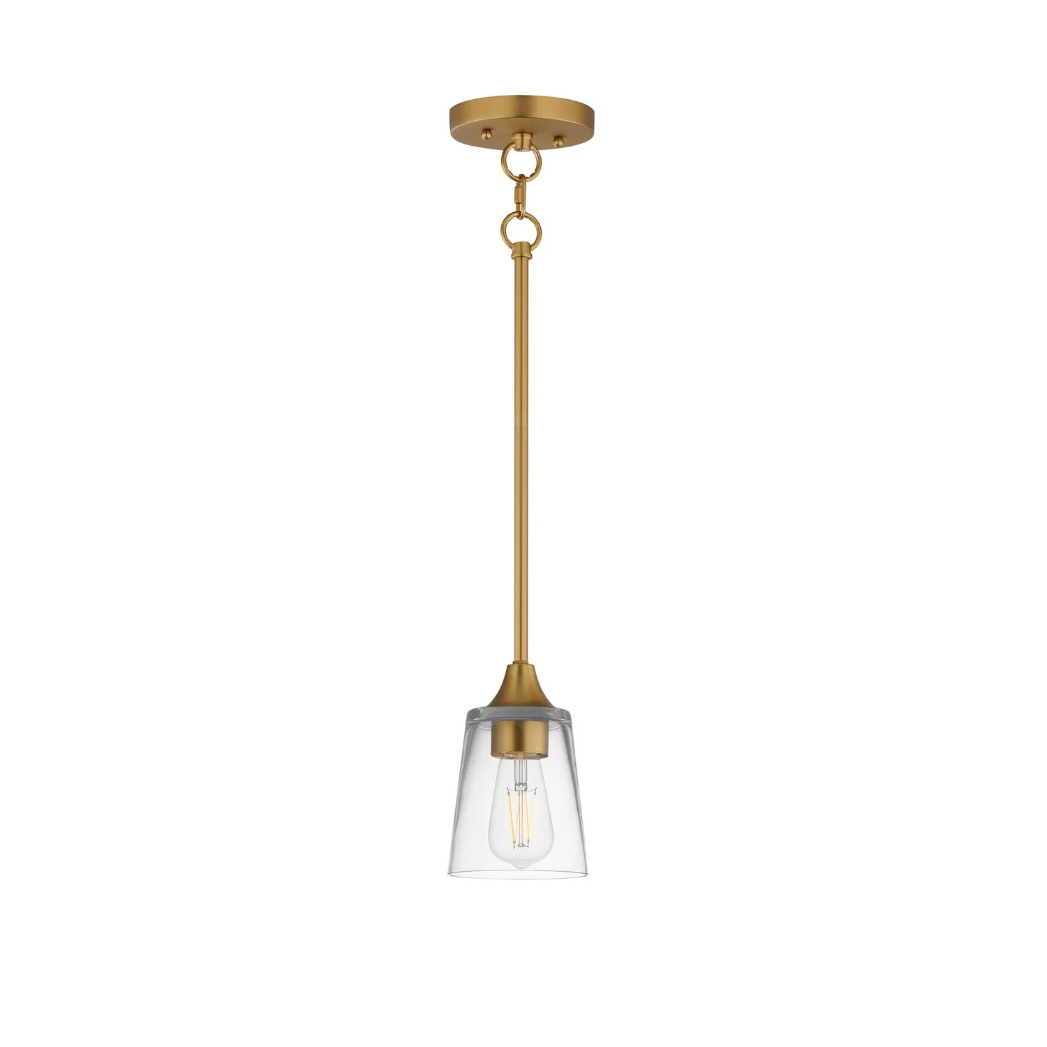 Hudson One Light Pendant in Natural Aged Brass