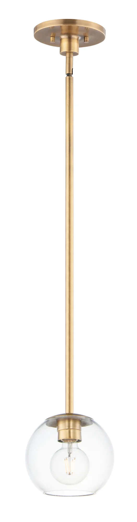 Branch One Light Pendant in Natural Aged Brass