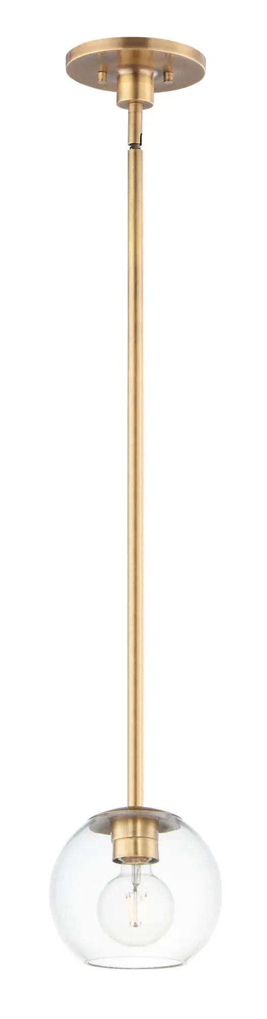 Branch One Light Pendant in Natural Aged Brass - Image 1