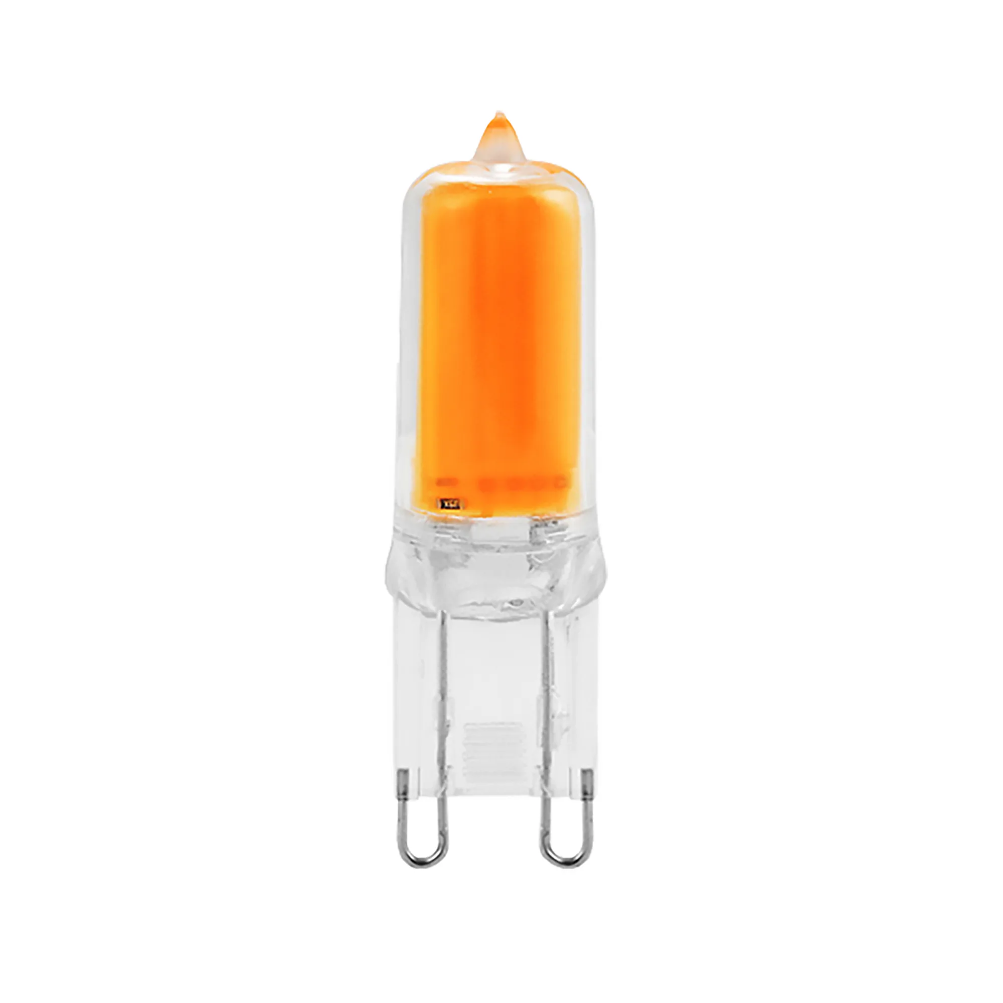 2W G9 LED Bulb - Clear Glass, 3000K Warm White