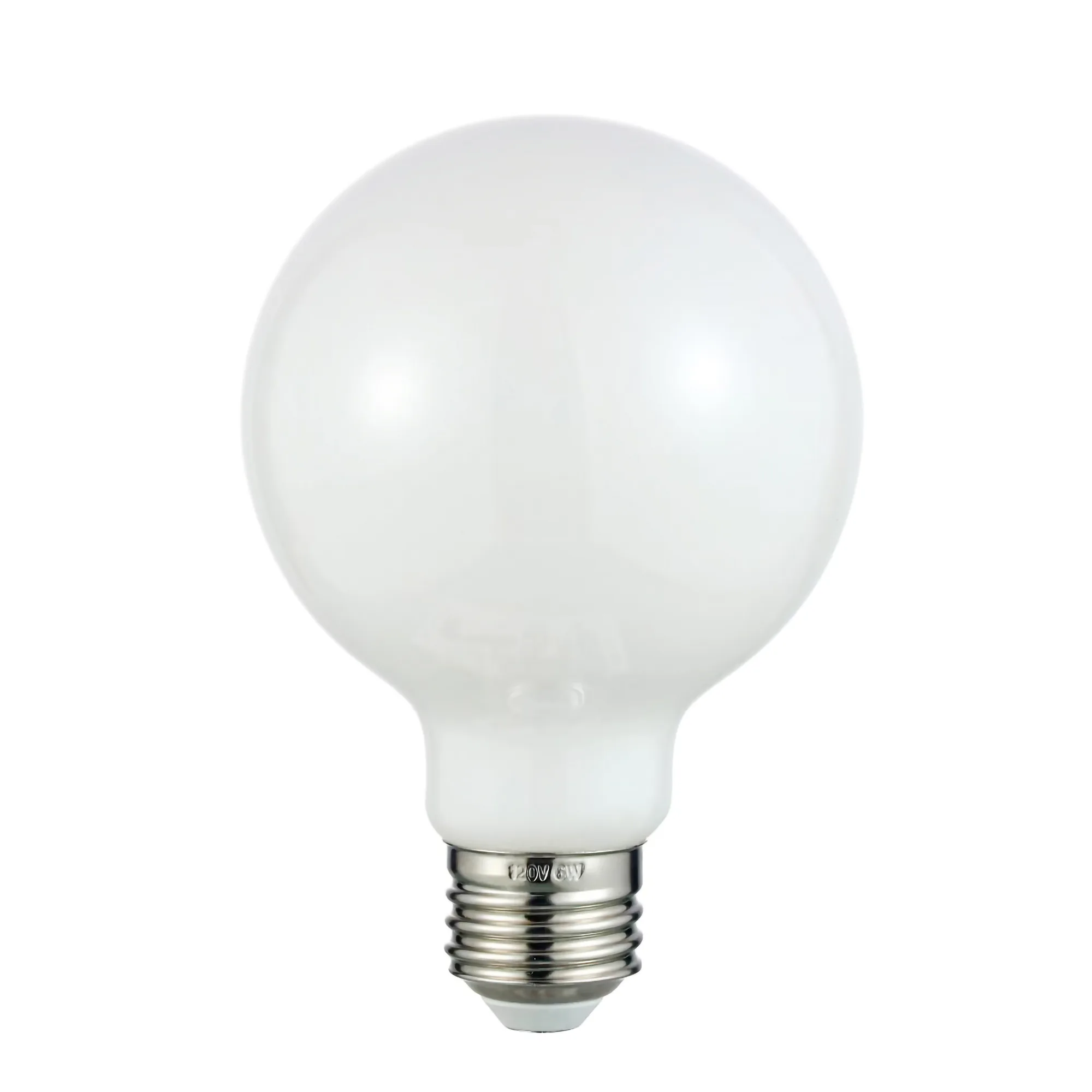 6W G25 LED Globe Bulb - White Finish