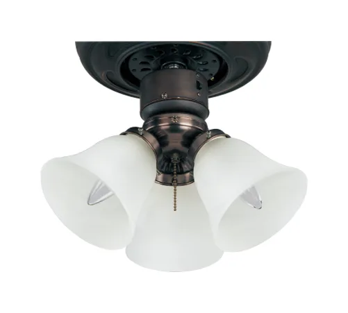 Fan Light Kits Three Light Ceiling Fan Light Kit in Oil Rubbed Bronze