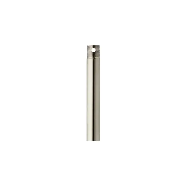 A 6-inch down rod that provides the necessary clearance for ceiling fans in rooms with higher ceilings. The satin nickel finish coordinates with most contemporary and transitional fan styles.