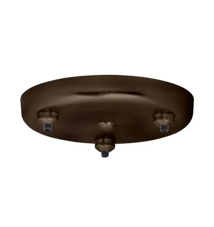 This three-light round canopy offers flexible quick-connect compatibility with spotlight or pendant elements, making it ideal for creating customized lighting arrangements in contemporary spaces.