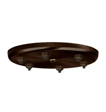 Bronze Six-Light Large Round Canopy