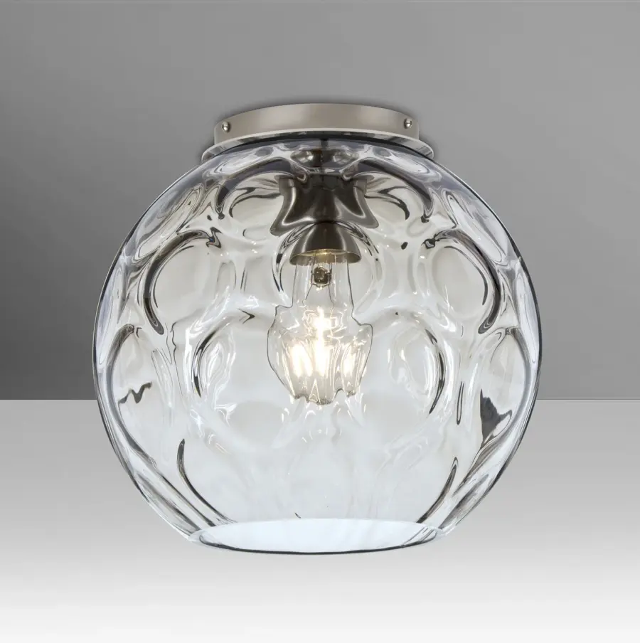 Bombay Clear Glass Semi-Flush Mount Ceiling Light