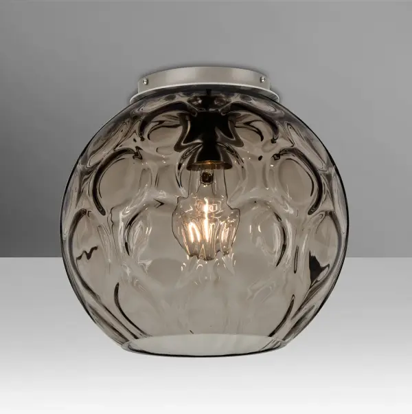 Bombay Semi-Flush Mount in Smoke Glass