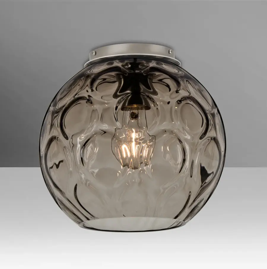 Bombay Semi-Flush Mount in Smoke Glass